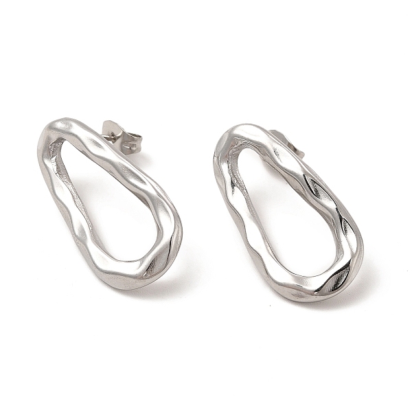 

PandaHall 304 Stainless Steel Stud Earrings for Women, Twist Teardrop, Stainless Steel Color, 25.5x13mm, Pin: 0.8mm 304 Stainless Steel...
