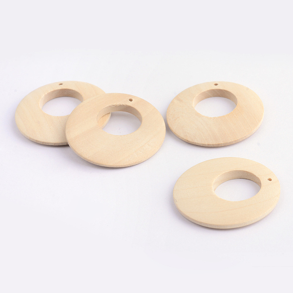 

PandaHall Wood Pendants, Flat Round, Navajo White, 40x4mm, Hole: 2mm Wood Flat Round Orange