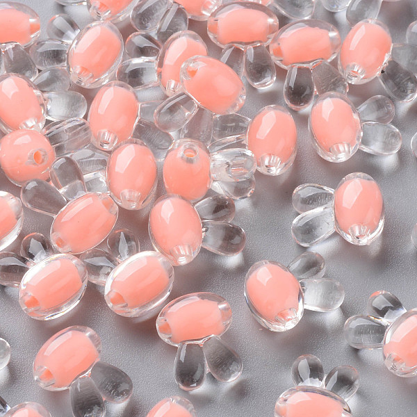 

PandaHall Transparent Acrylic Beads, Bead in Bead, Rabbit, Salmon, 15.5x12x9.5mm, Hole: 2mm, about 480pcs/500g Acrylic Rabbit Red