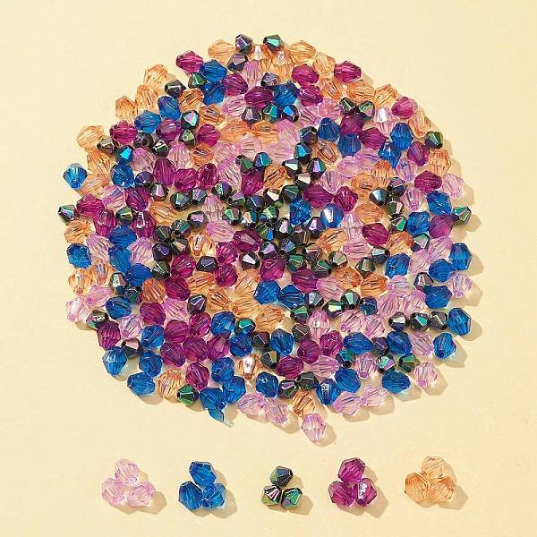 

PandaHall 20G Transparent Acrylic Beads Sets, Bicone, Mixed Color, 5~6x5~5.5mm, Hole: 1~2mm Acrylic Bicone Multicolor