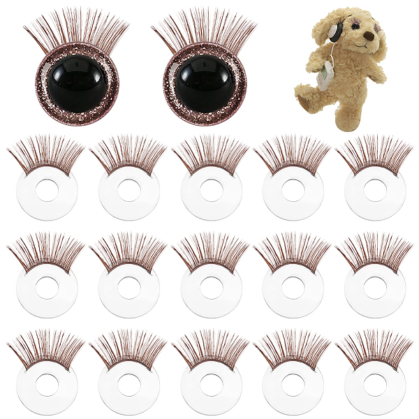 

PandaHall Acrylic Doll Eyelashes, Doll Eye Make Up Accessories, for Doll DIY Craft Making, Coconut Brown, 21x1mm, 20pcs/box Acrylic Others
