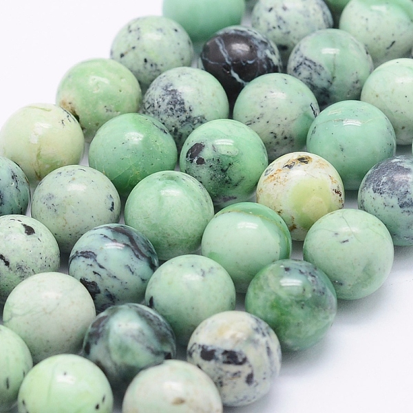 

PandaHall Natural Green Grass Jasper Beads Strands, Round, 9.5mm, Hole: 1mm, about 42pcs/strand, 15.55 inch(39.5cm) Other Jasper Round