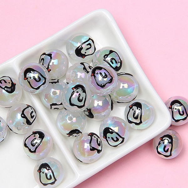 

PandaHall Acrylic Beads, Round, Penguin, 16mm Acrylic Penguin