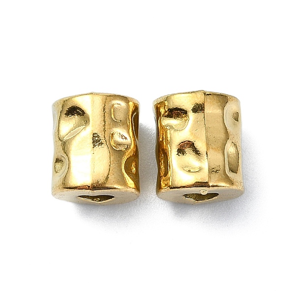 

PandaHall Ion Plating(IP) 304 Stainless Steel Beads, Column, Real 18K Gold Plated, 9x8mm, Hole: 3mm 304 Stainless Steel Column