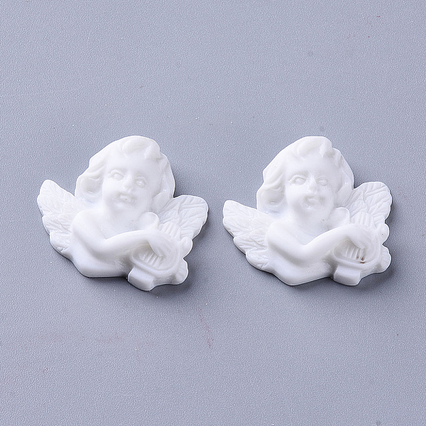 

PandaHall Resin Cabochons, Cupid/Cherub, White, 24.5x28x11mm Resin Human White