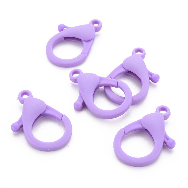 

PandaHall Plastic Lobster Claw Clasps, Purple, 35x24.5x6mm, Hole: 3mm Plastic Others Purple