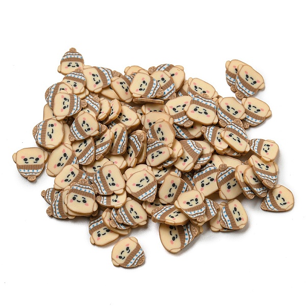 

PandaHall Handmade Polymer Clay Beads, No Hole, Dog, BurlyWood, 6x5.5x0.5mm, about 41666pcs/500g Polymer Clay Dog Orange