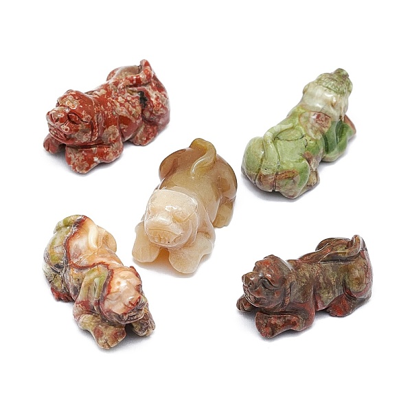 

PandaHall Natural Ocean Jasper Sculpture Display Decorations, for Home Office Desk, Pi Xiu/Pi Yao, 30~32x16~19x16.5~19mm Ocean Jasper Other...
