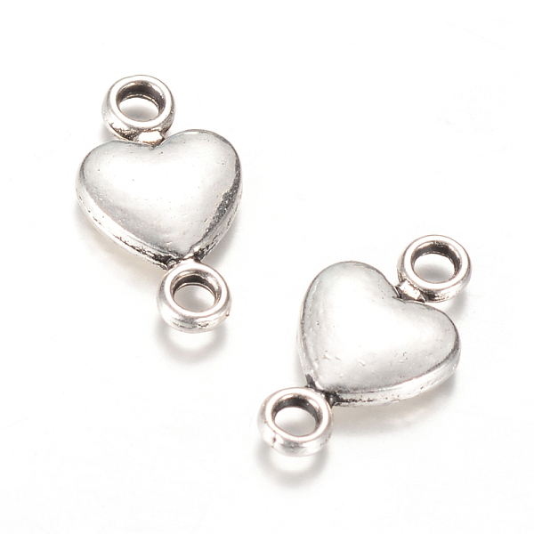 

PandaHall Tibetan Style Alloy Links connectors, Heart, Cadmium Free & Nickel Free & Lead Free, Antique Silver, 15x8x3mm, Hole: 2mm, about...