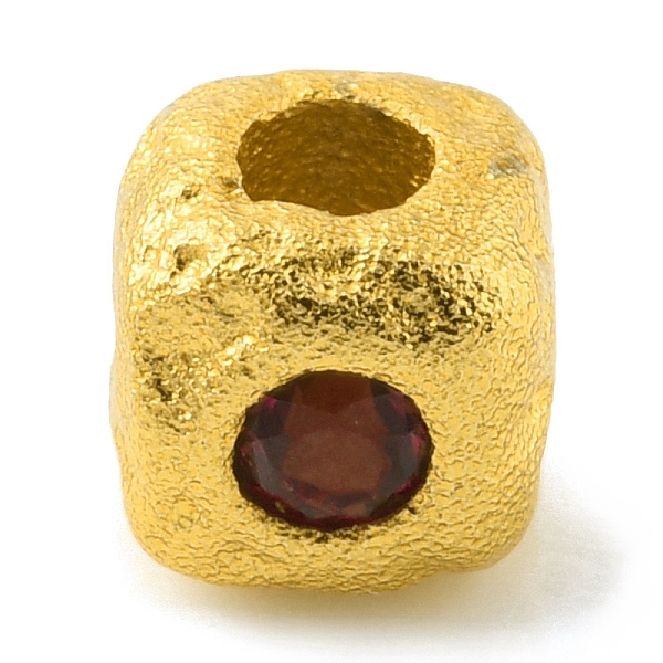 

PandaHall Brass Spacer Beads, with Rhinestone, Square, Matte Gold Color, Siam, 4x4.5x4.5mm, Hole: 1.8mm Brass+Rhinestone Square Red