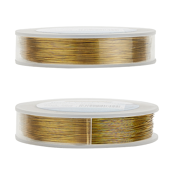 BENECREAT 0.3mm(28 Gauge) 150m Tarnish Resistant Golden Iron Crafting Wire For Jewelry Beading Project