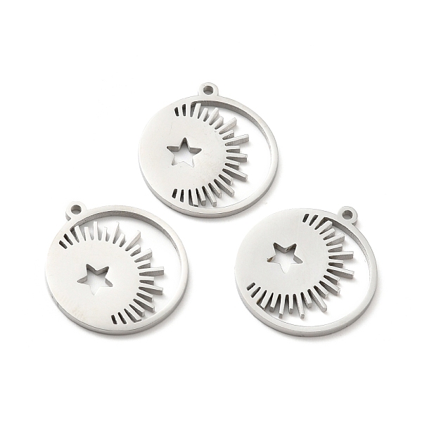 

PandaHall 304 Stainless Steel Pendants, Crescent Moon and Stars, Stainless Steel Color, 22x20x1.4mm, Hole: 1.4mm 304 Stainless Steel Flat...