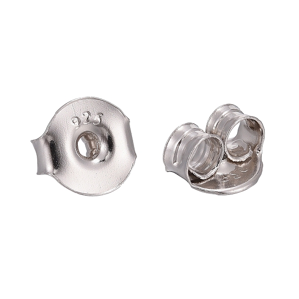 Anti-Tarnish Rhodium Plated 925 Sterling Silver Ear Nuts