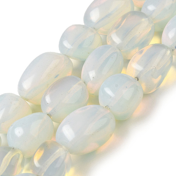 

PandaHall Opalite Beads Strands, Nuggets, 11.5~24x9~14x6.5~11mm, Hole: 1.1mm, about 26~28pcs/strand, 15.35''~16.06''(39~40.4cm) Opalite...