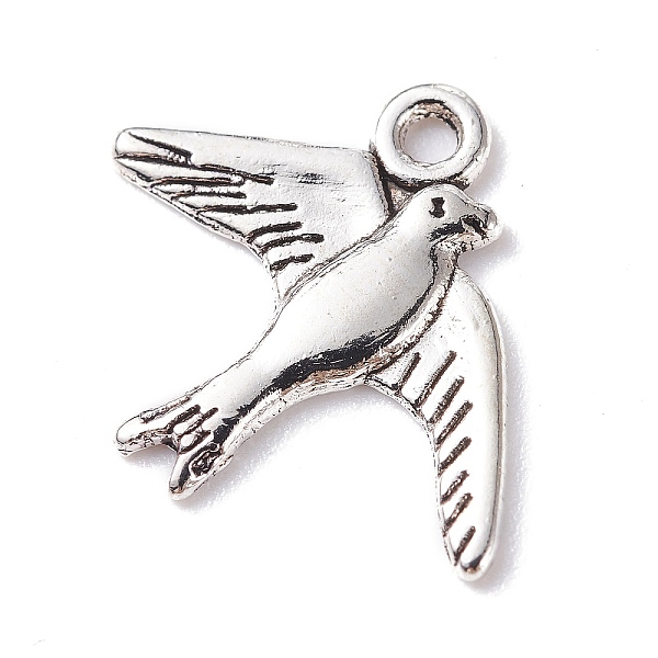 

PandaHall 143Pcs Tibetan Style Pendants, Lead Free and Cadmium Free, Bird, Antique Silver, 22x19x2mm, Hole: 1.8mm, about 143pcs/100g Alloy...