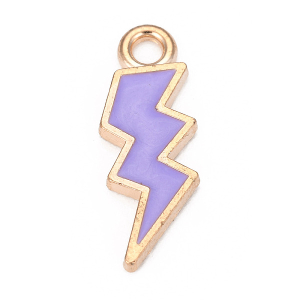 

PandaHall Alloy Enamel Pendants, Lightning, Light Gold, Lilac, 20.5x7.5x1.5mm, Hole: 2mm Alloy+Enamel Others Purple