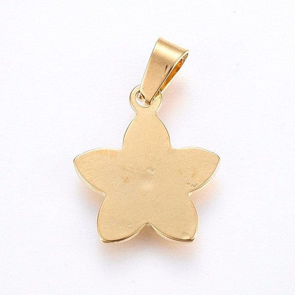 

PandaHall 304 Stainless Steel Pendants, Flower, Golden, 20x17.5x2mm, Hole: 7x4mm 304 Stainless Steel Flower