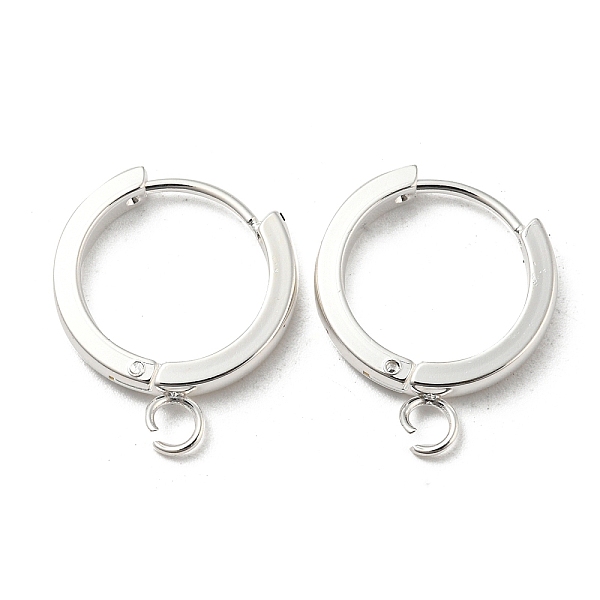 

PandaHall 201 Stainless Steel Huggie Hoop Earrings Findings, with Vertical Loop, with 316 Surgical Stainless Steel Earring Pins, Ring...
