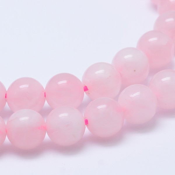 

PandaHall Natural Madagascar Rose Quartz Beads Strads, Grade AB, Round, 10mm, Hole: 1mm, about 39pcs/strand, 15.5 inch Rose Quartz Round..., Pink