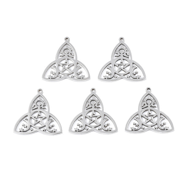 

PandaHall 201 Stainless Steel Pendants, Trinity Knot, Stainless Steel Color, 25x25x1.5mm, Hole: 1.4mm 201 Stainless Steel Others