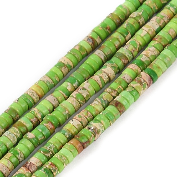 Brins de perles de jaspe impérial naturel