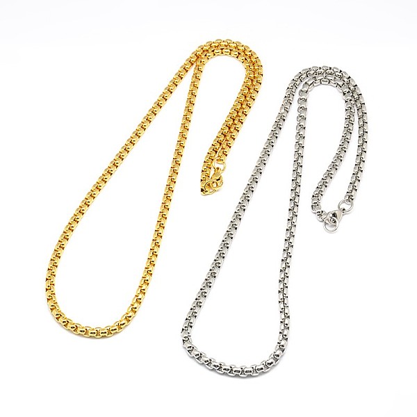 

PandaHall 304 Stainless Steel Venetian Chain Necklace Making, Mixed Color, 24.02 inch(61cm)x5mm 304 Stainless Steel