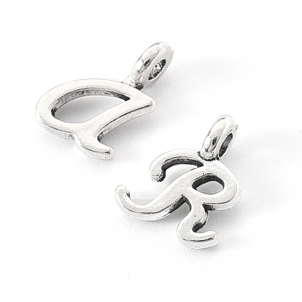 

PandaHall Tibetan Style Alloy Pendants, Cadmium Free & Lead Free, Alphabet, Letter A~Z, Antique Silver, 9.5x5x1.5mm, Hole: 1.8mm, about...