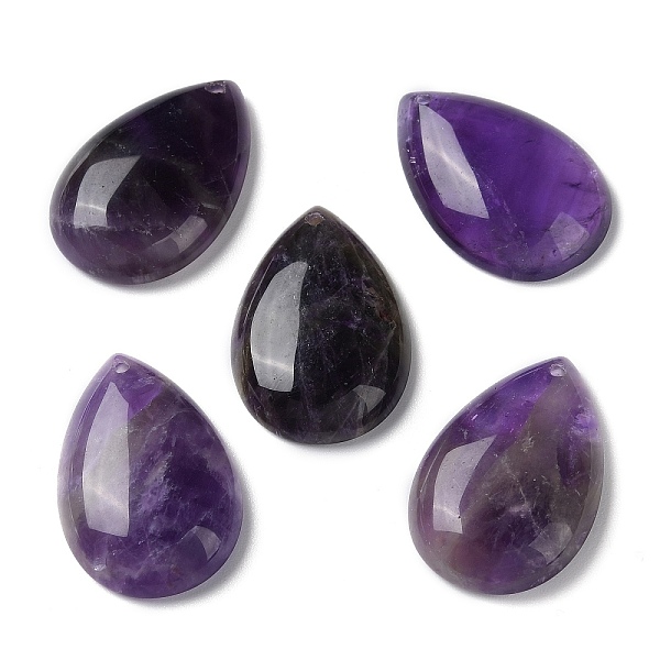 

PandaHall Natural Amethyst Pendants, Teardrop Charms, 30.5x20x6mm, Hole: 1mm Amethyst Teardrop