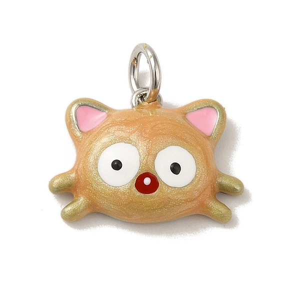 

PandaHall Rack Plating Brass Enamel Pendants, with Jump Ring, Long-Lasting Plated, Lead Free & Cadmium Free, Cat Charm, Platinum...