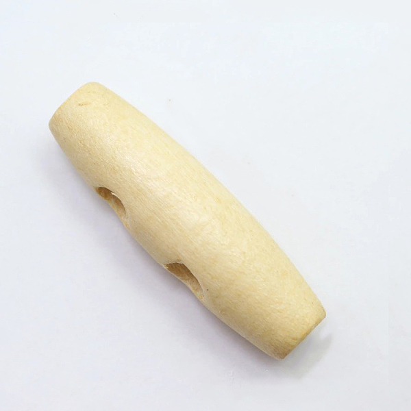 

PandaHall Natural Wood Buttons, Horn Toggle Buttons, 2-Hole, for Sewing Accessories, Cornsilk, 40x11mm, Hole: 6mm Wood Rice Gold