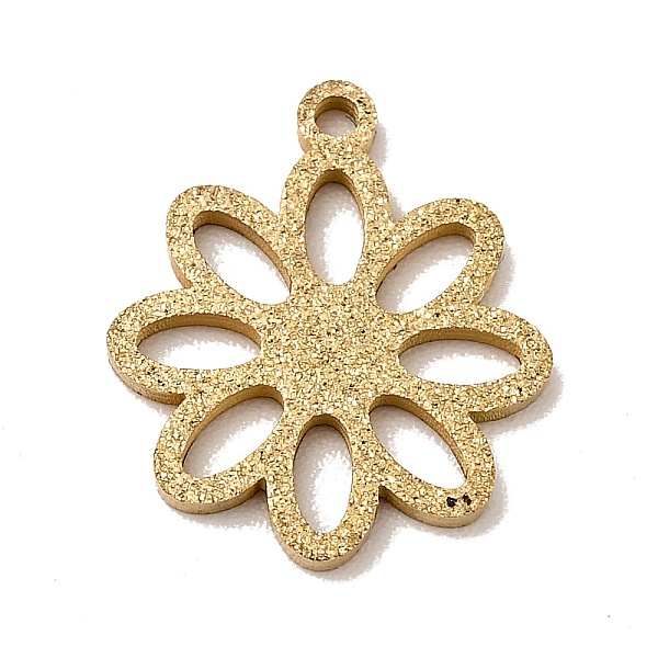 

PandaHall 304 Stainless Steel Pendants, Textured, Flower, Golden, 13.5x12x1mm, Hole: 1mm 304 Stainless Steel Flower