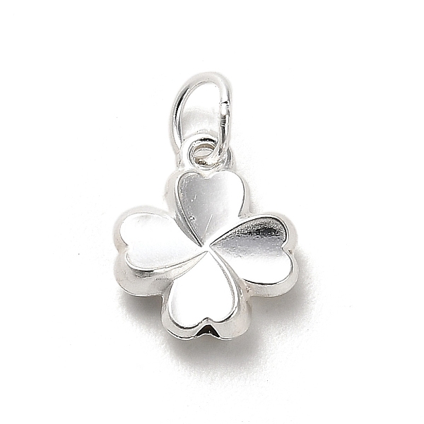 

PandaHall 925 Sterling Silver Pendants, Clover Charms, Antique Silver, 11x9x3mm, Hole: 4mm Sterling Silver Clover
