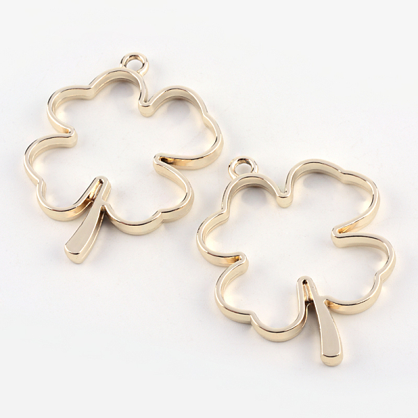 

PandaHall Rack Plating Alloy Irish Clover Open Back Bezel Pendants, For DIY UV Resin, Epoxy Resin, Pressed Flower Jewelry, Hollow, Cadmium...
