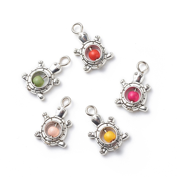 

PandaHall Antique Silver Plated Alloy Synthetic Turquoise Pendants, Dyed, Tortoise Pattern, 20x13x4mm, Hole: 2mm Synthetic Turquoise..., Multicolor