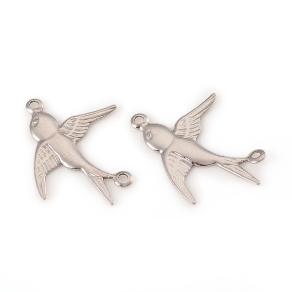 

PandaHall 304 Stainless Steel Links, Bird, Stainless Steel Color, 17x20x1mm, Hole: 1mm 304 Stainless Steel Bird