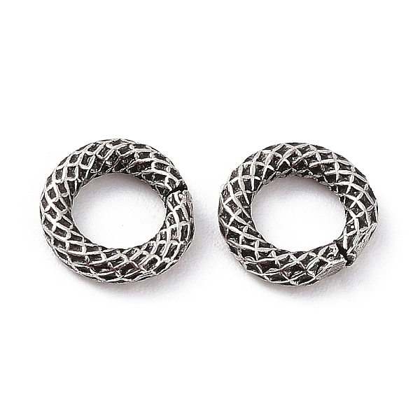 

PandaHall Rack Plating Brass Open Jump Rings, Lead Free & Cadmium Free, Long-Lasting Plated, Textured Round Ring, Gunmetal, 15 Gauge...