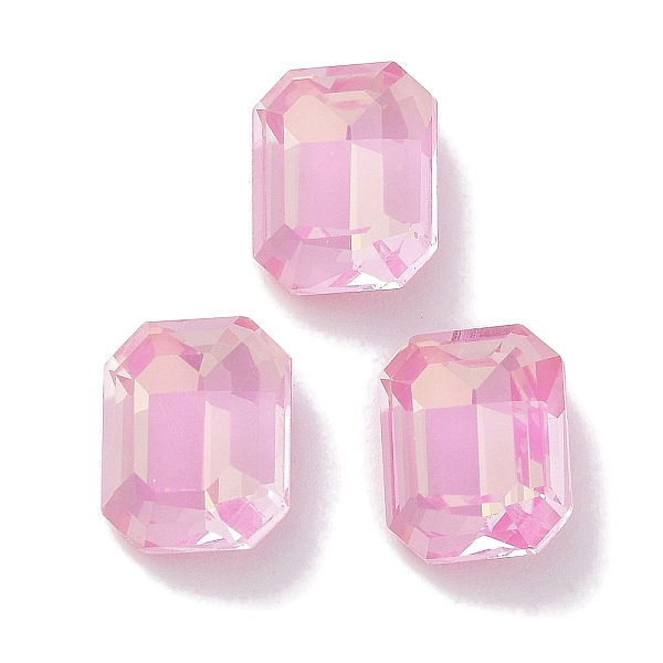 

PandaHall Glass Rhinestone Cabochons, Point Back & Back Plated, Faceted, Rectangle, Light Rose, 10x8x4.5mm Glass Rhinestone Rectangle Pink
