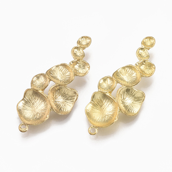 

PandaHall Brass Links connectors, Nickel Free, Lotus Leaf, Raw(Unplated), 36x15x4.5mm, Hole: 1mm Brass Leaf