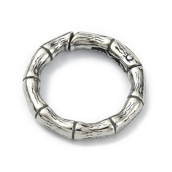 

PandaHall Tibetan Style 316 Surgical Stainless Steel Spring Gate Rings, Ring, Antique Silver, 21.7x3.6mm 316 Surgical Stainless Steel