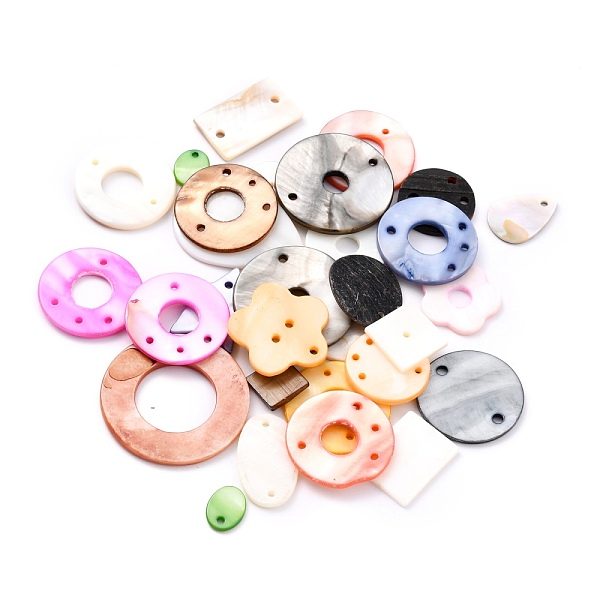 

PandaHall Natural Mixed Style Freshwater Shell Beads, 14~35x8~20x2.5~8mm, Hole: 1mm, about 170pcs/500g Freshwater Shell Others
