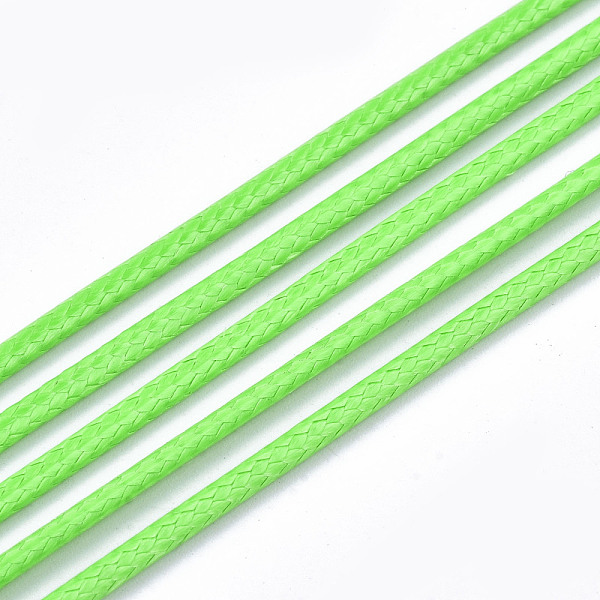 

PandaHall Waxed Polyester Cords, for Jewelry Making, Light Green, 2mm, about 10m/roll Waxed Polyester Cord Round