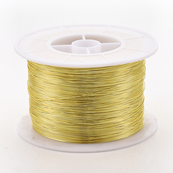 

PandaHall Round Copper Jewelry Wire,Long-Lasting Plated,Golden,32 Gauge,0.2mm,about 5741.46 Feet(1780m)/500g Copper Round