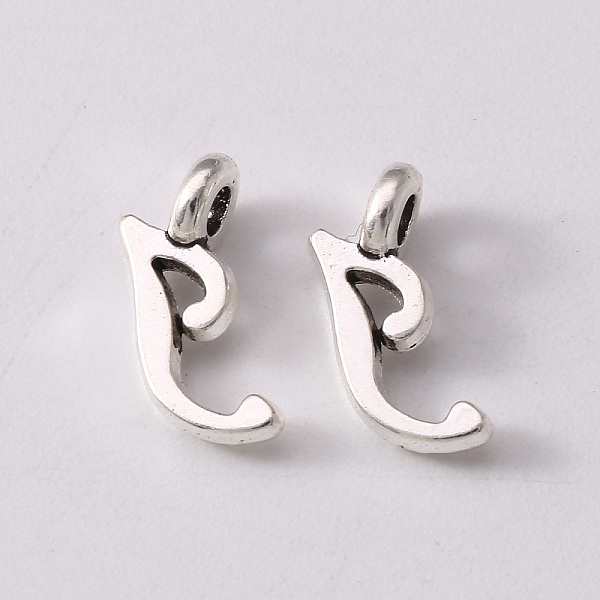 

PandaHall Tibetan Style Alloy Charms, Cadmium Free & Lead Free, Antique Silver, Letter.J, J: 11x5x1.5mm, Hole: 1.8mm Alloy Letter J