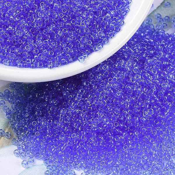 

PandaHall MIYUKI Round Rocailles Beads, Japanese Seed Beads, (RR159D) Transparent Cornflower Blue, 15/0, 1.5mm, Hole: 0.7mm, about...