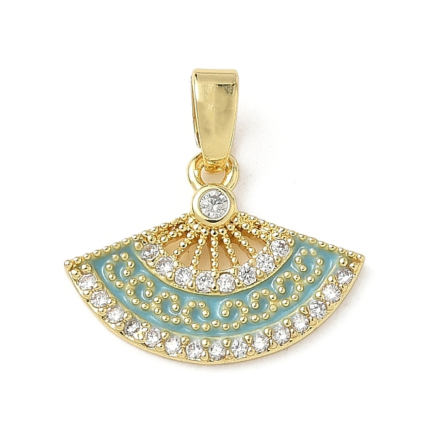 Brass Micro Pave Cubic Zirconia Pendants