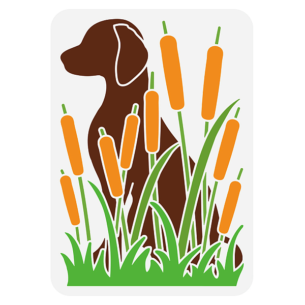 

PandaHall Plastic Drawing Painting Stencils Templates, for Painting on Scrapbook Fabric Tiles Floor Furniture Wood, Rectangle, Dog...