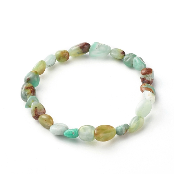 

PandaHall Natural Chrysoprase Nuggets Beads Bracelet for Men Women, Stretch Bracelet Jewelry Gift, Inner Diameter: 1-7/8~2-1/8 inch...
