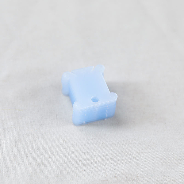 

PandaHall Plastic Thread Winding Boards, Floss Bobbins, for Cross Stitch Embroidery Thread Storage, Light Sky Blue, 38x35mm Plastic