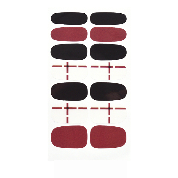 

PandaHall Full Cover Nail Art Stickers, Self-adhesive, For Nail Tips Decorations, FireBrick, 10x5.5cm Paper Others Red