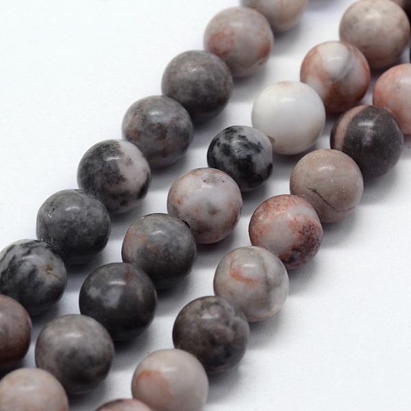 Natural Pink Zebra Jasper Beads Strands